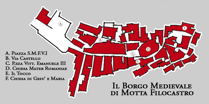 Mappa Borgo Medievale di Motta Filocastro